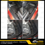 Ford Ranger XL XLS XLT Sport Wildtrak (2023 - 2025) Deep Dish Matting| Floor Liners V1