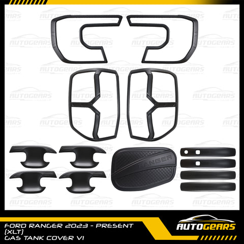 Ford Ranger XLT 2023 Matte Black Garnish Set V1