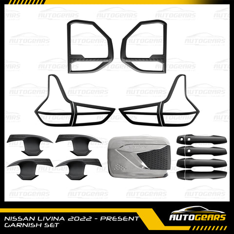 Nissan Livina (2022 - 2025) Matte Black Garnish Set with Sensor Hole