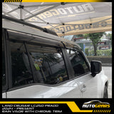 Toyota Land Cruiser Prado LC250 (2024 - 2025) Rain Visor with Chrome Trim