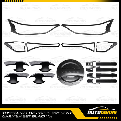 Toyota Veloz (2022 - 2025) Matte Black Garnish Set