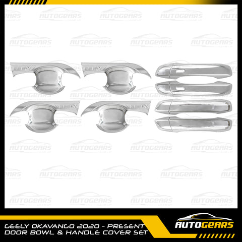 Geely Okavango (2020 - 2025) Door Bowl & Door Handle Cover Set Chrome