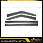 Kia Carnival (2025 - 2026) Rain Visor with Chrome Trim