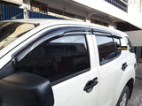Isuzu MU-X (2013 - 2021) Rain Visor with Logo