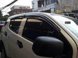 Isuzu MU-X (2013 - 2021) Rain Visor with Logo