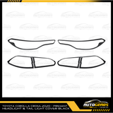 Toyota Corolla Cross (2020 - 2023) Headlight & Tail Light Cover Black