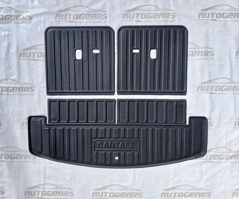 Hyundai Santa Fe (2024 - 2025) Trunk Tray | Cargo Tray with Backseat Cover V3