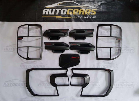 Ford Ranger  XL XLS (2023 - 2025) Matte Black Garnish Set V2