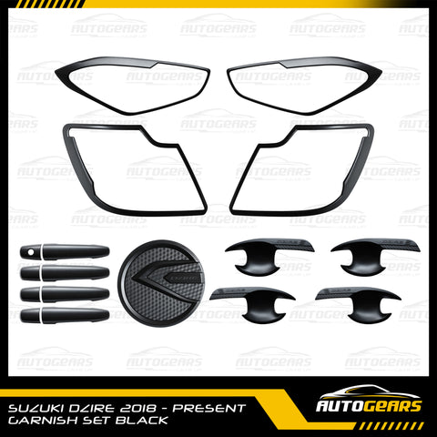 Suzuki Dzire (2018 - 2025) Matte Black Garnish Set