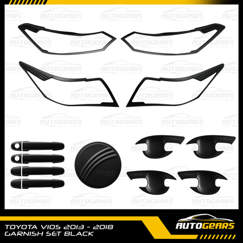 Toyota Vios (2013 - 2018) Matte Black Garnish Set