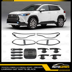 Toyota Corolla Cross (2020 - 2023) Matte Black Garnish Set