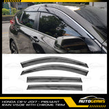 Honda CRV CR-V (2017 - 2023) Rain Visor with Chrome Trim V1