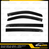 Isuzu MU-X (2013 - 2021) Rain Visor with Logo